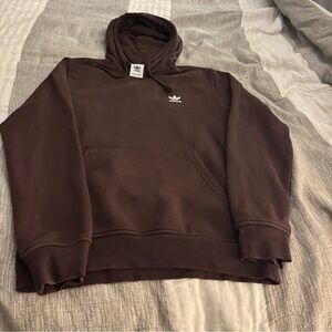 Adidas Men's Dark Brown Hoodie